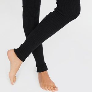 Free People Black Knit Leg Warmers